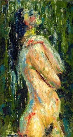 A woman in the shower. (In a private collection).